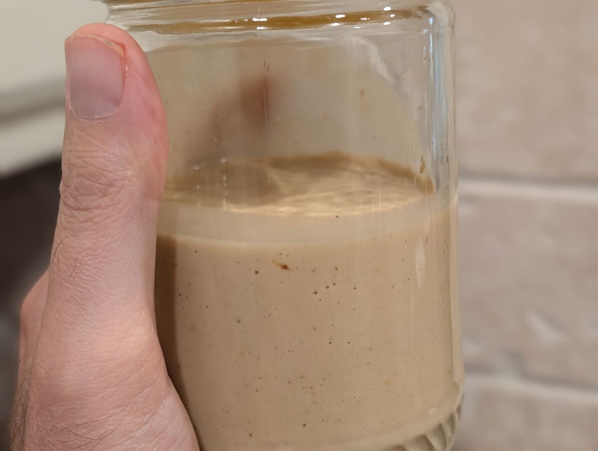 Jar of roasted tomato salad dressing