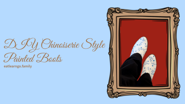 A cover image with the finished boots in a frame with the title 